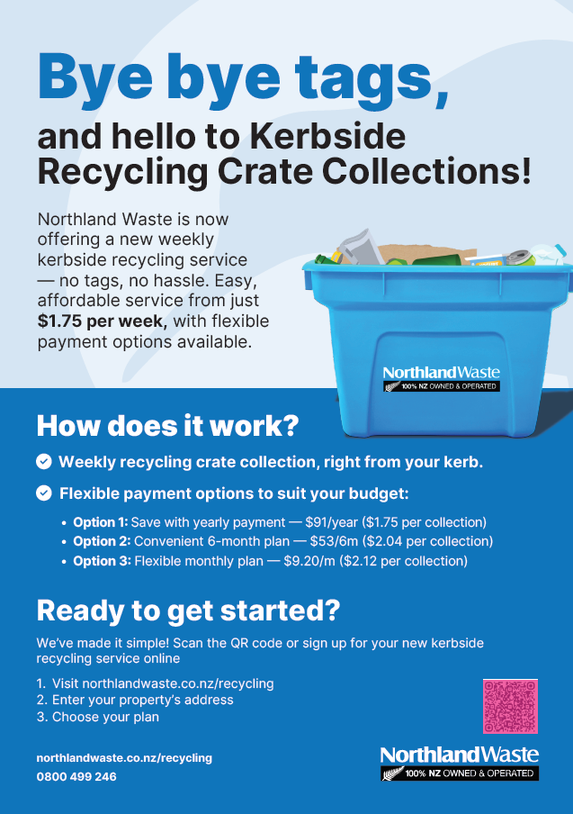 Northland Waste flyer with new crate collection service details