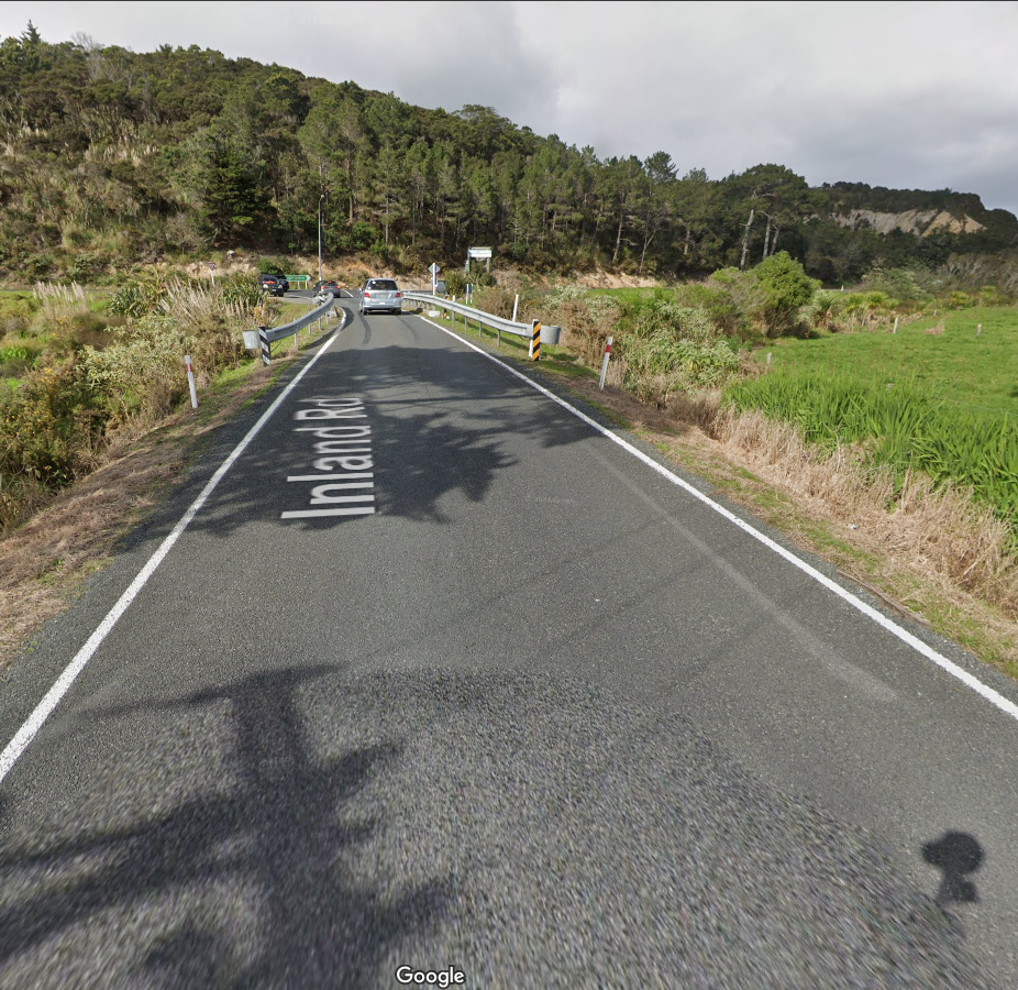 map showing location of bridge on Inland Road for repair