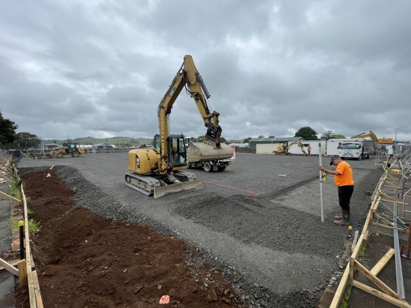 Firm base for beginning of new community hub and library