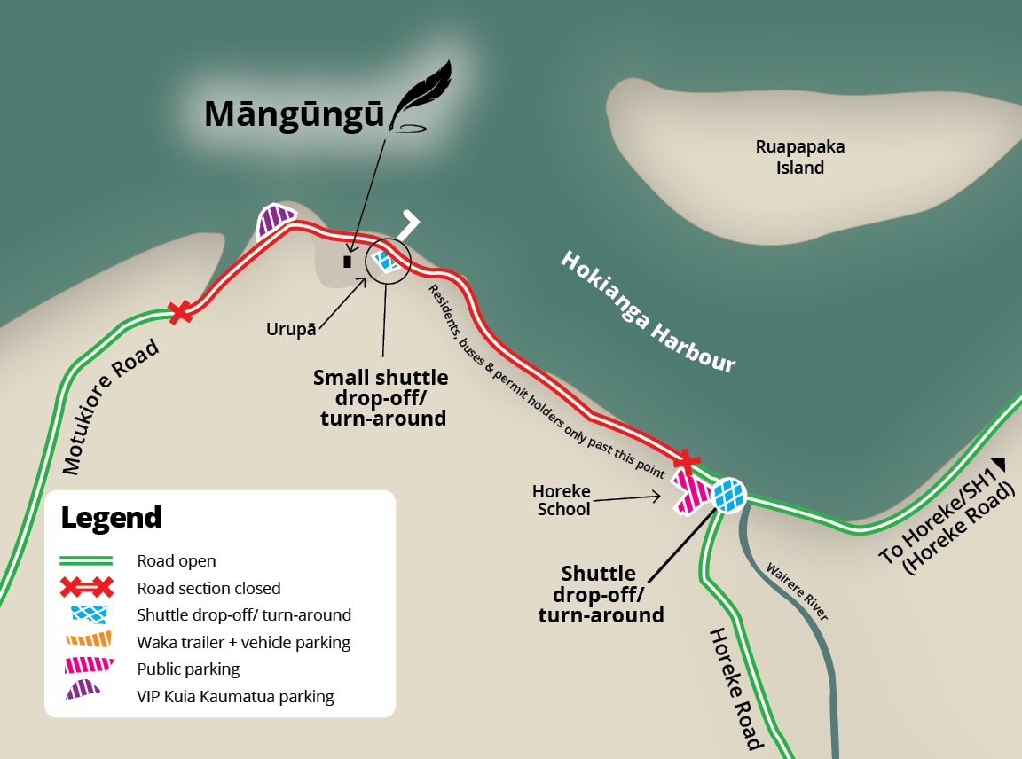 Map of access and parking to Māngugnu Mission House 