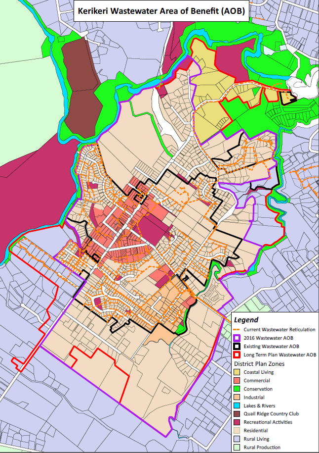 Kerikeri Wastewater area-of-benefit