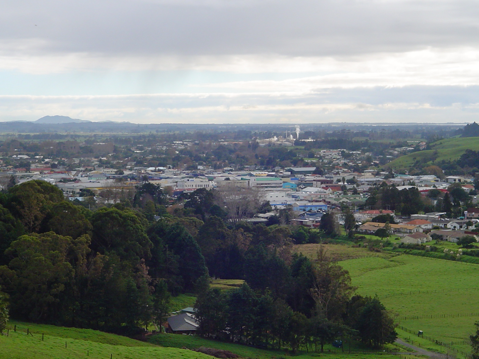 Aerial shot of Kaitāia