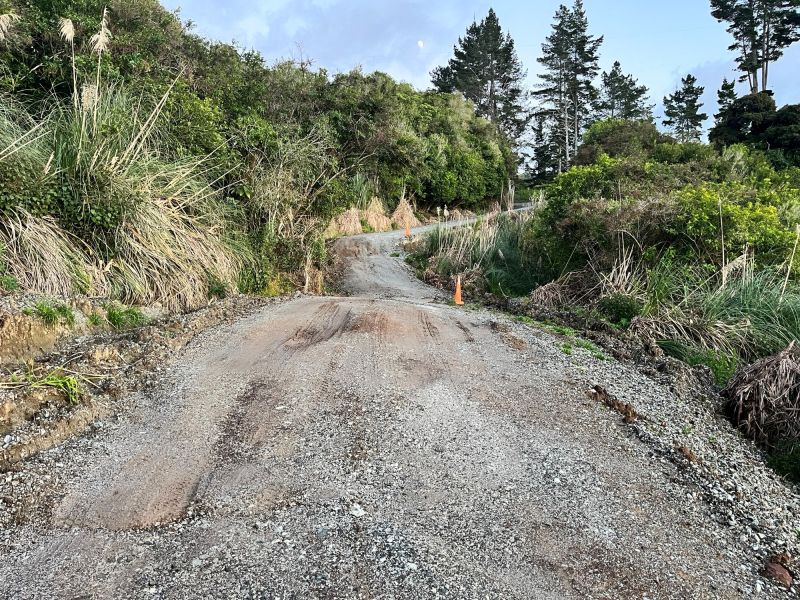 Detour in place as Fern Flat Rd slip investigated