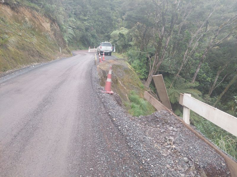 Slip repair work begins on Waikare Road