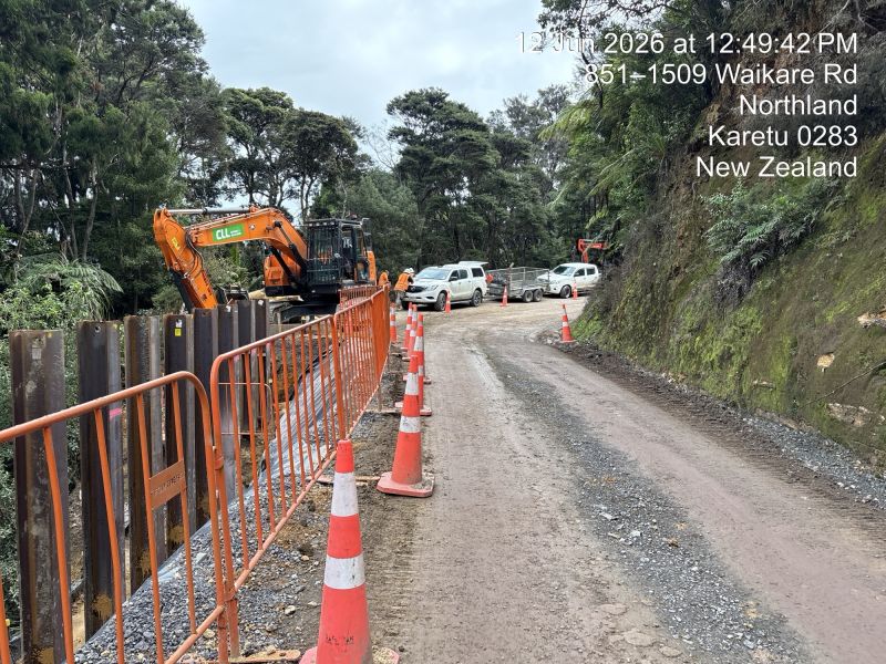 Hourly access on Waikare Road for weekend repairs